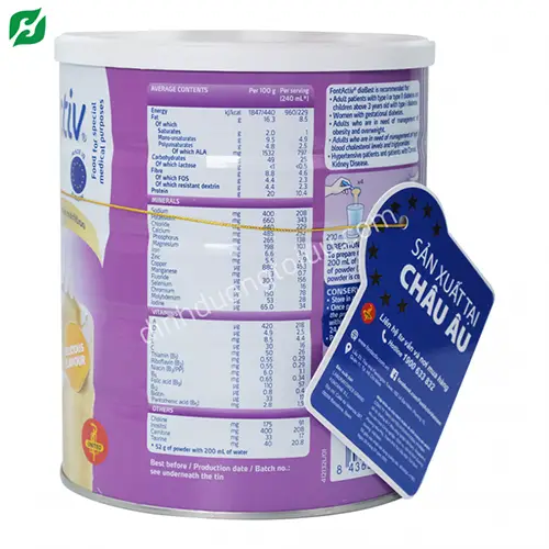 Fontactiv - Sữa dành cho người cần kiểm soát đường huyết