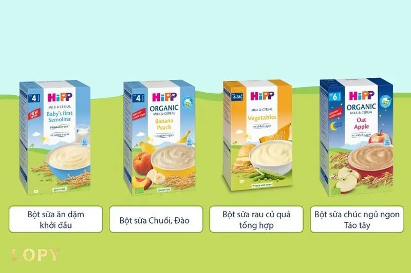 Hipp Organic - Tỷ lệ pha cơ bản
