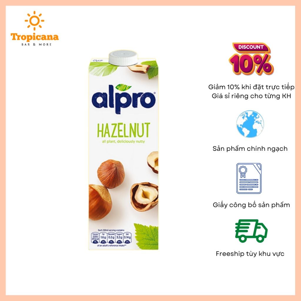 Sữa yến mạch Alpro - Bảng thông số tham khảo