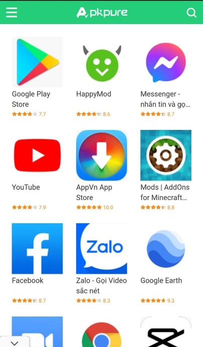 Apkpure - Ưu điểm của kho tải APK