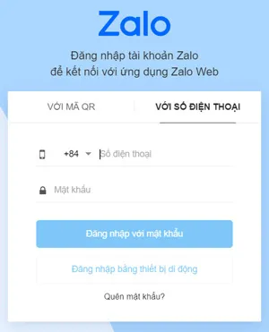 Đăng nhập Zalo - Đăng nhập bằng mã QR Đăng nhập Zalo - Đăng nhập bằng mã QR